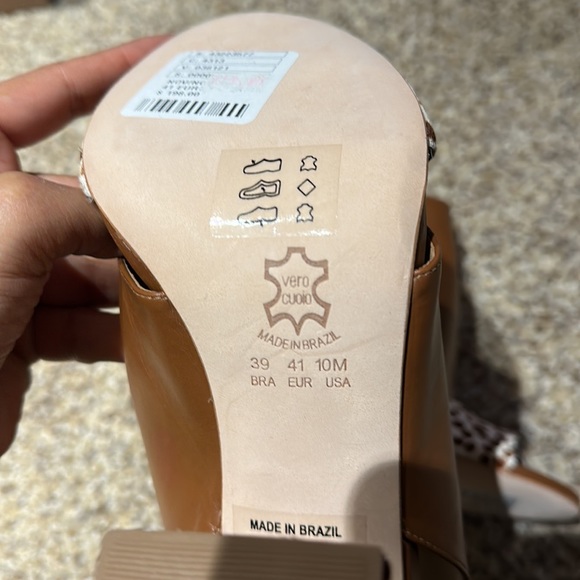 Anthropologie brown heels with cheetah print